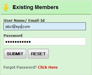 Subscriber Login Page